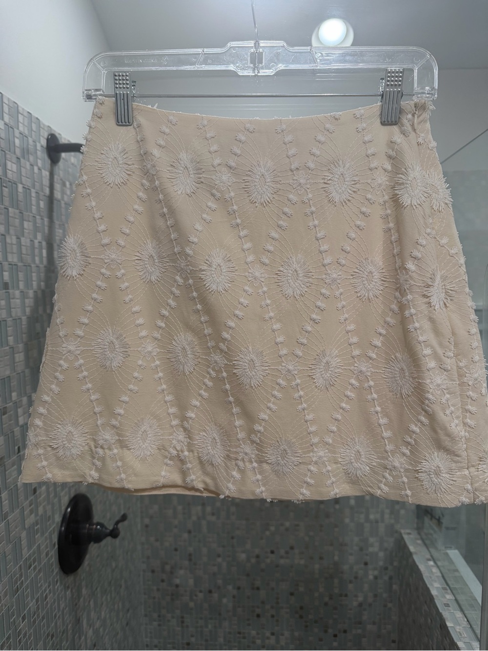 NWT Zara Embroidered A-Line Mini Skirt - XS